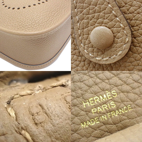 【未使用】爱马仕(Hermes)Evelyne Amazon TPM,Taurillon Clemence皮革,米色/榛果色/铜色/金色,金色五金件,B刻印