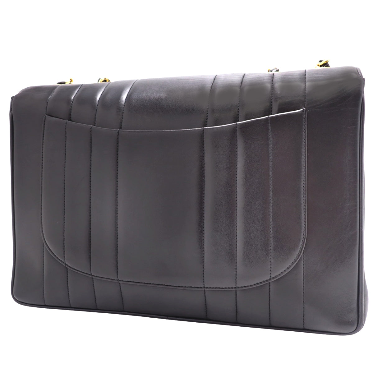 Mademoiselle Coco Mark 黑色羊皮链条单肩包