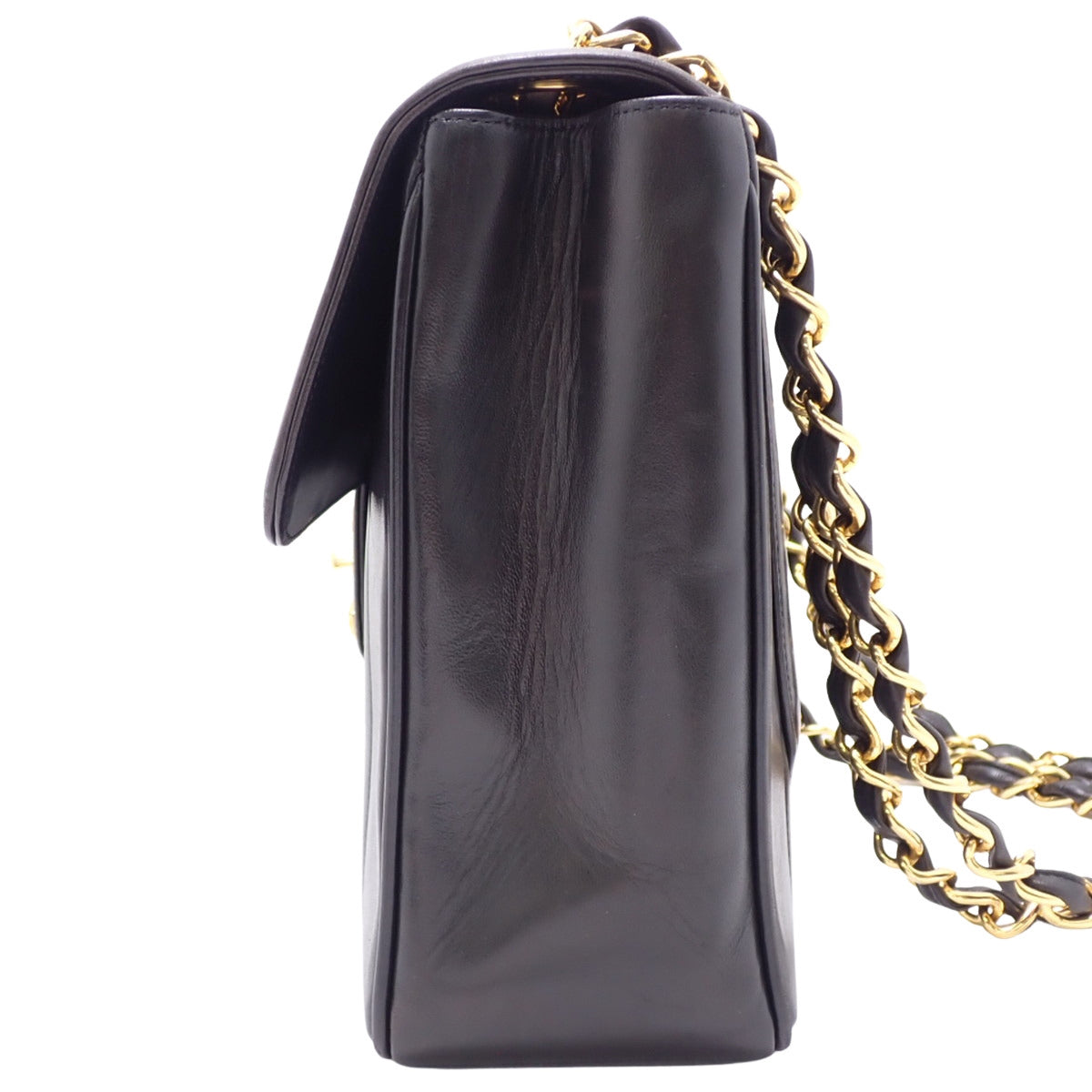 Mademoiselle Coco Mark 黑色羊皮链条单肩包