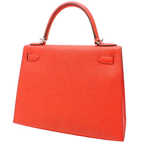 ケリー ヴェルソ 28 (外縫い) ヴォーエプソン パラジウム金具 ルージュクー/ルージュグレナ シルバー金具 Y刻印