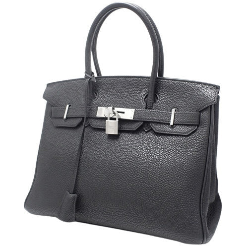 Birkin 30 Togo, Palladium hardware, Black, Silver hardware, □J stamp