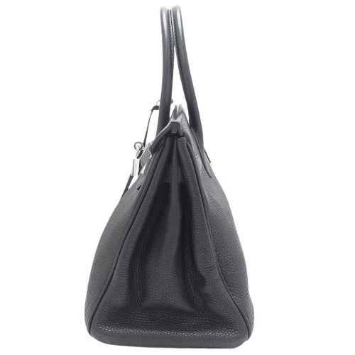 Birkin 30 Togo, Palladium hardware, Black, Silver hardware, □J stamp