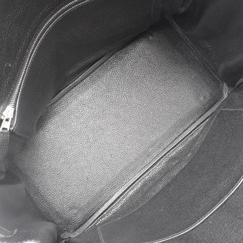 Birkin 30 Togo, Palladium hardware, Black, Silver hardware, □J stamp