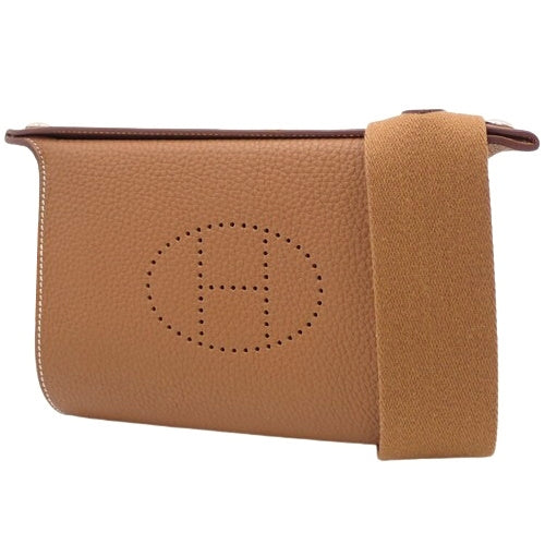 Vidpoche Gold Togo Silver Hardware W Engraved Shoulder/Crossbody Bag H Logo