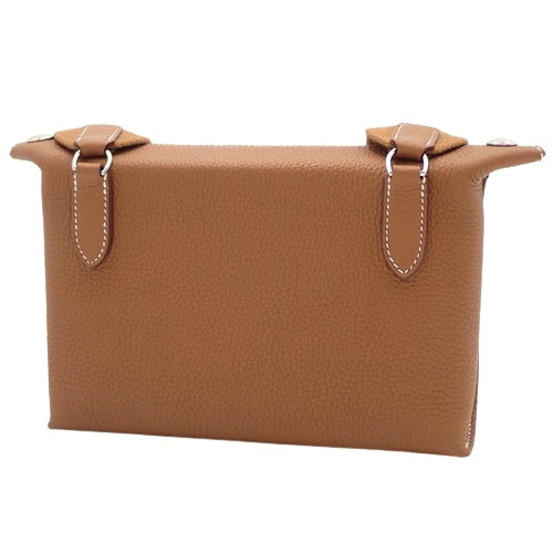 Vidpoche Gold Togo Silver Hardware W Engraved Shoulder/Crossbody Bag H Logo