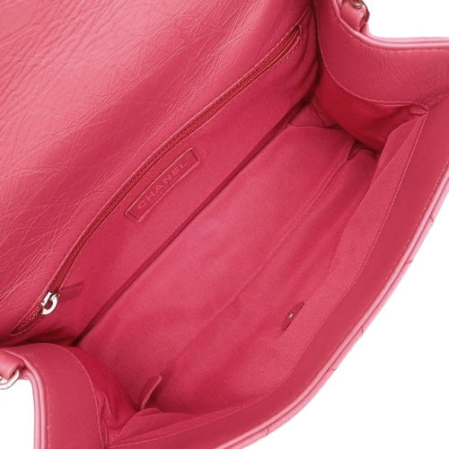 Matelasse Coco Mark Round Chain Shoulder Bag, Lambskin, Pink, Crossbody/Shoulder Bag