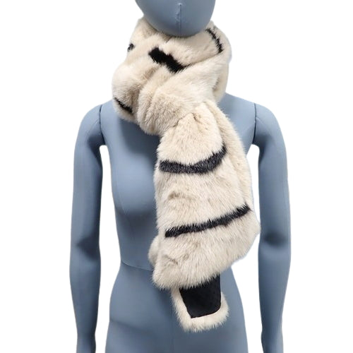 Echarpe Calligram 毛皮徽标水貂 M70874