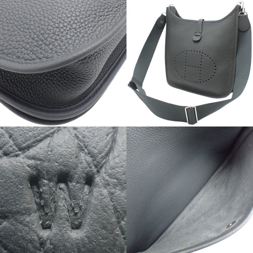 Evelyn 3 PM Crossbody/Shoulder Bag in Taurillon Clemence Leather with Palladium Hardware and Grimisty W Stamp