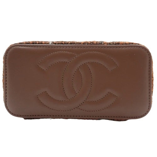Matelasse Coco Mark Vanity Chain Shoulder Bag in Tweed AP2199