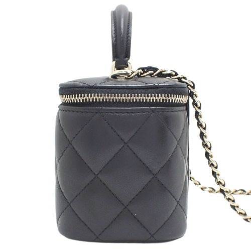 Matelasse Coco Mark Vanity Chain Shoulder Pouch in Lambskin, AP2199