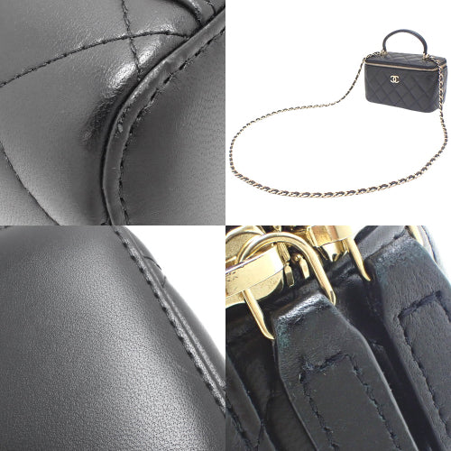 Matelasse Coco Mark Vanity Chain Shoulder Pouch in Lambskin, AP2199