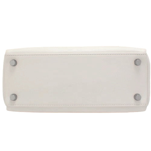 ケリー 25 (内縫い) スイフト パラジウム金具 ホワイト シルバー金具 □K刻印