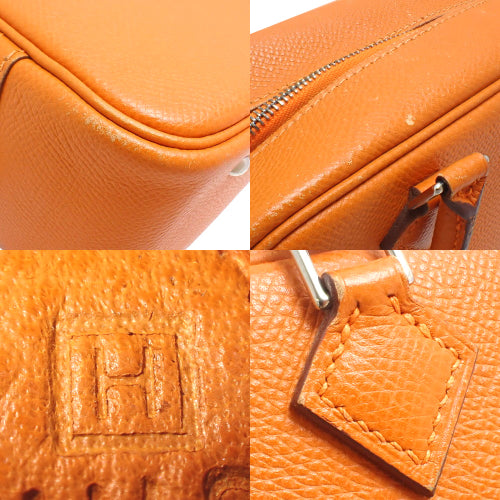 Mini Plume 20 迷你 Epsom 皮革手提包,配钯金金属配件和 H 形印章