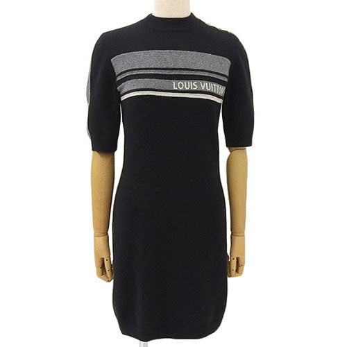 LV Intarsia Knit Dress, Size S