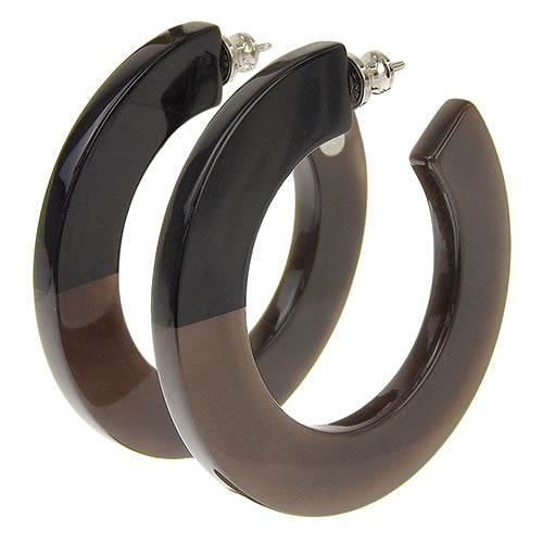 水牛角耳环,配钯金配件