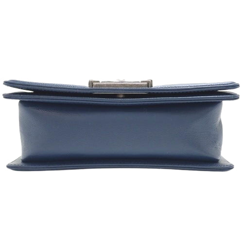 Boy Chanel Small Chain Shoulder Bag, Caviar Skin, Navy, A67085, Shoulder Bag, Crossbody, Matelasse