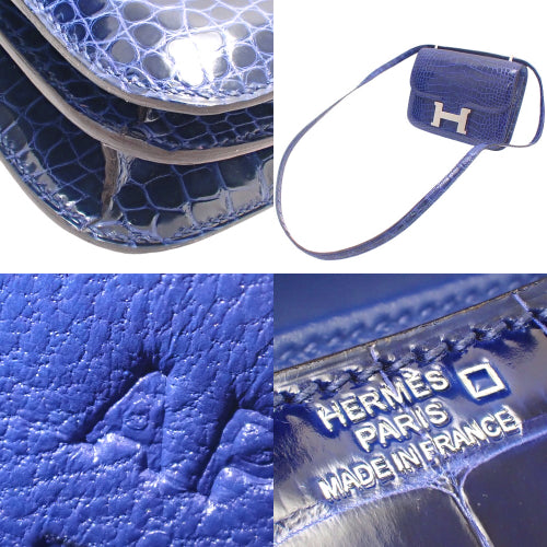 Constance 3 Mini、Constance 18、鳄鱼皮和鳄鱼皮、钯金金属配件、蓝色电光、印章