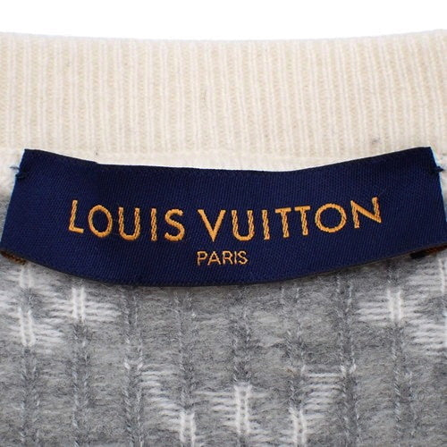 モノグラム ハーフアンドハーフ LV モノグラム ニット アパレル ファッション セーター M カシミヤ ウール