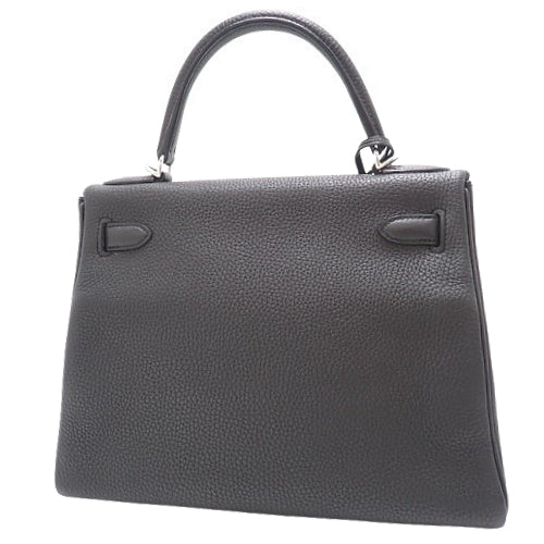 Kelly 28 (inner stitching) Taurillon Clemence leather, palladium hardware, Pron X stamp