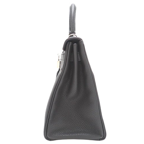 Kelly 28 (inner stitching) Taurillon Clemence leather, palladium hardware, Pron X stamp