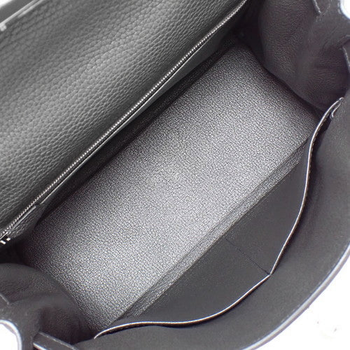 Kelly 28 (inner stitching) Taurillon Clemence leather, palladium hardware, Pron X stamp