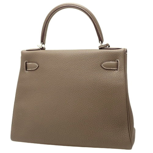 Kelly 28(内缝线)Togo,钯金配件,象牙白/象牙白,X 印章