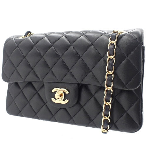 Matelasse Coco Mark Double Flap Chain Shoulder Bag, Crossbody, Double Flap, Lambskin
