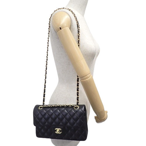 Matelasse Coco Mark Double Flap Chain Shoulder Bag, Crossbody, Double Flap, Lambskin