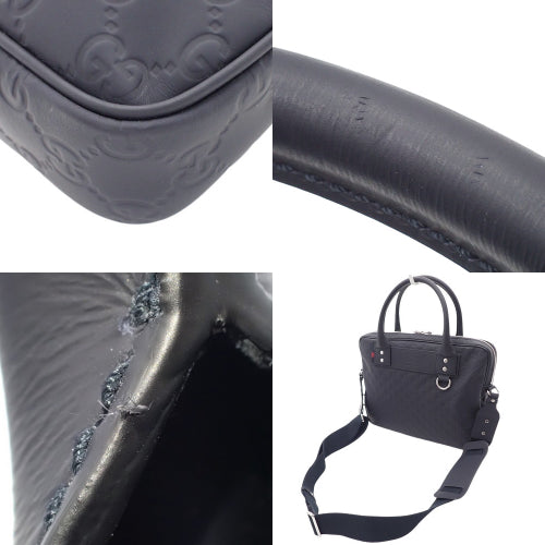 Guccissima 公文包手提包通勤包橡胶效果皮革 328937