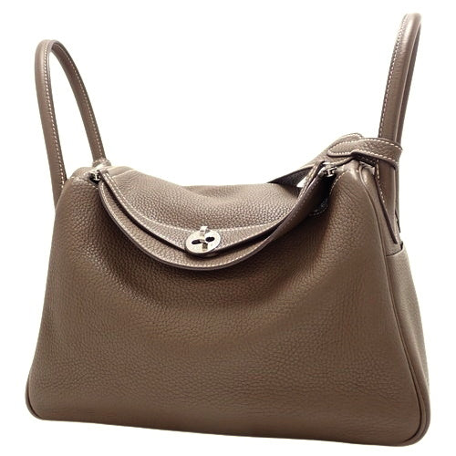 Rindy 30, Triomphe Clemence, Palladium Hardware, Etoupe/Etoupe, Silver Hardware, A stamp.