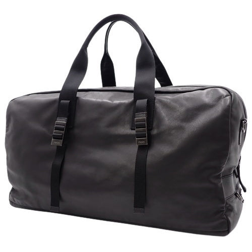 Logo Plate Boston Bag Travel Bag Leather