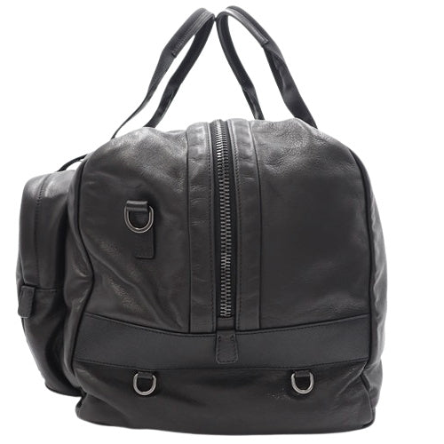 Logo Plate Boston Bag Travel Bag Leather