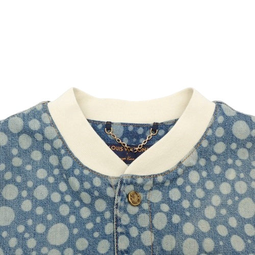 LV×YK インフィニティ ドット デニムシャツ 2023年 M RM232 ベースボールシャツ 草間彌生コレクション コラボ