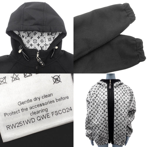 Reversible double-face hoodie, 2025, size 38 RW251, zip-up hoodie, monogram