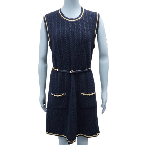 无袖针织连衣裙,S码,配腰带,双G