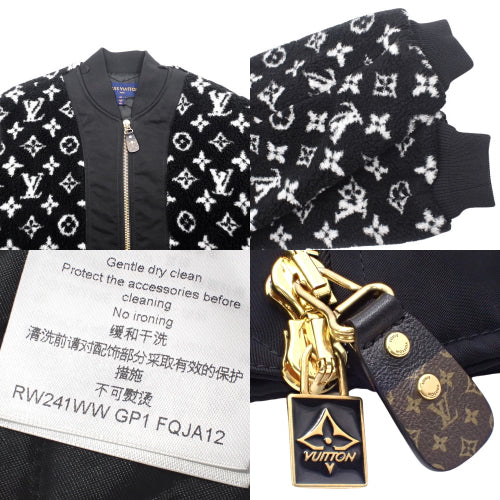 Oversized Monogram Teddy Bomber Jacket 2024, Size 40, RW241