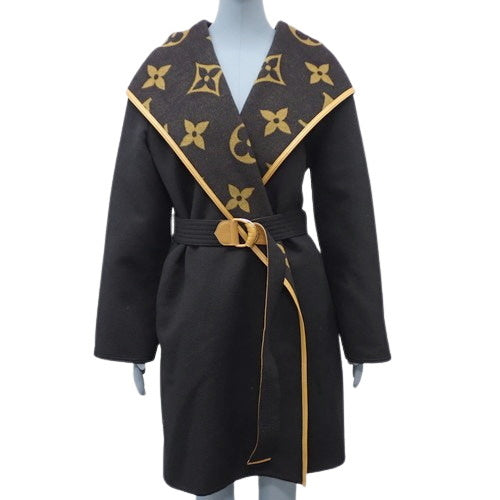 连帽裹身大衣 36 服饰 时尚