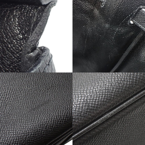 バーキン35 ヴォーエプソン パラジウム金具 ブラック シルバー金具 □J刻印