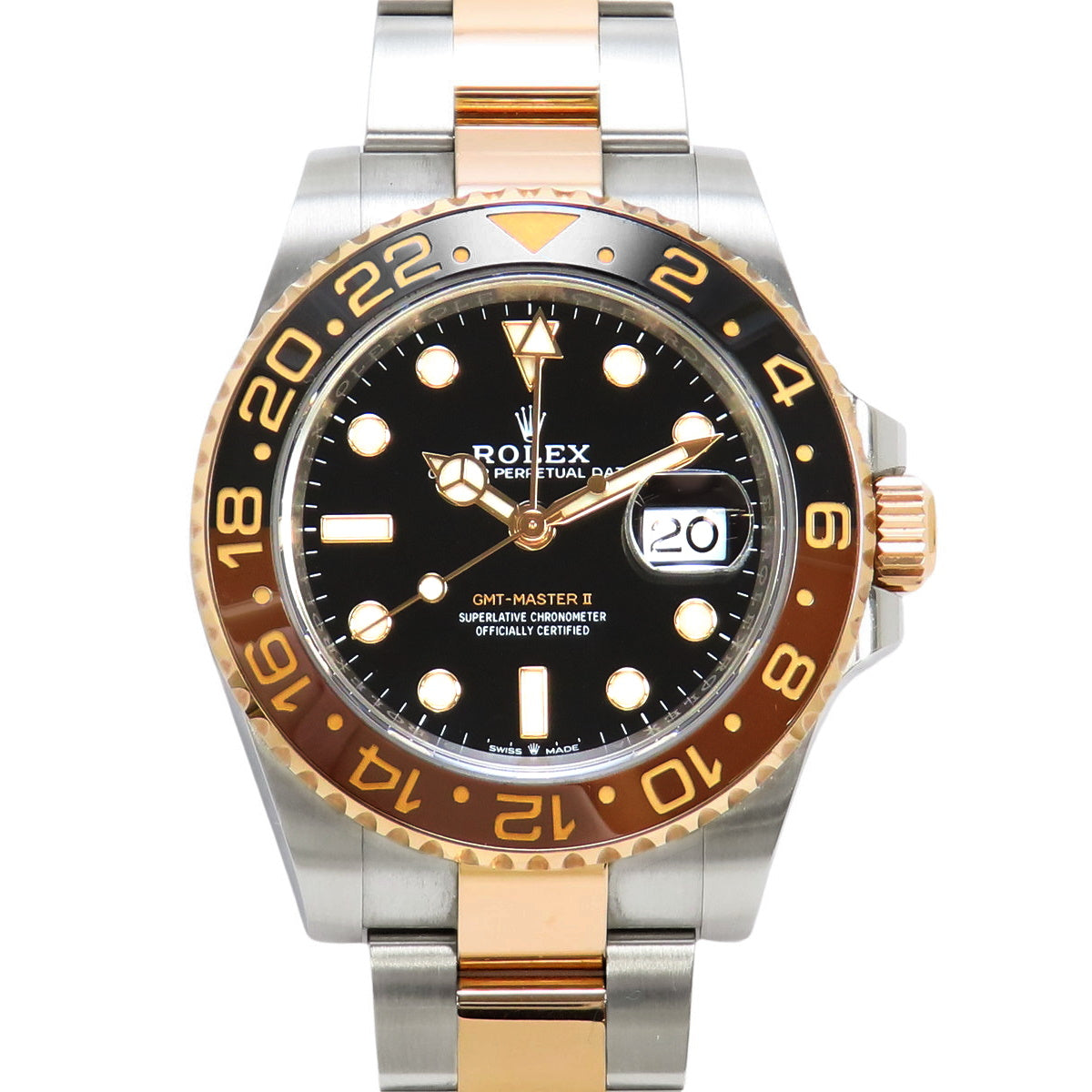 126711CHNR GMT-Master II, K18PG x SS, Random Serial Number, Automatic, Black Dial