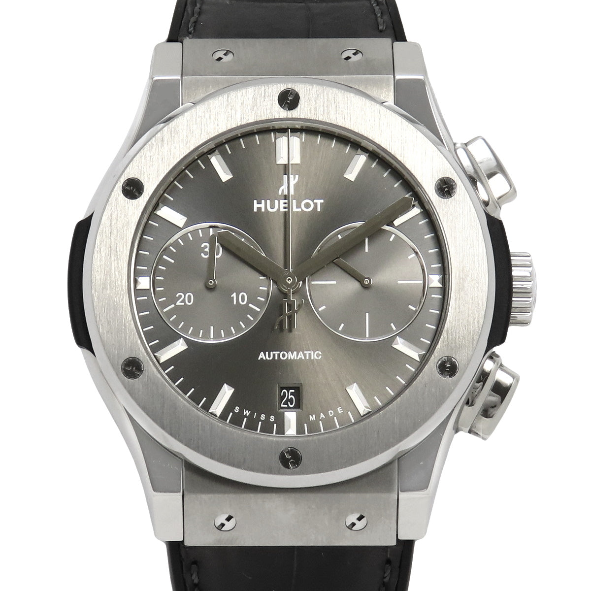 521.NX.7071.LR 经典融合计时码表钛金属/皮革/橡胶自动灰色