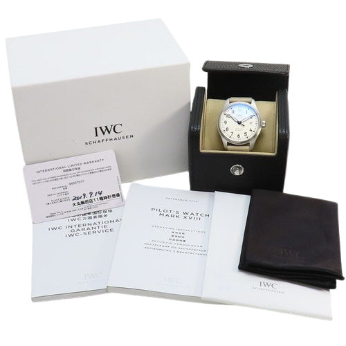 【保証書付】 IW327017 パイロットウォッチ マーク18 SS/キャンバス 自動巻き アイボリー