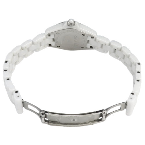 H3243 J12 CE Quartz White 8PD Pink Sapphire Bezel