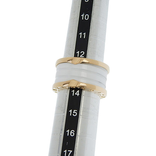 B-zero1 戒指,18K 玫瑰金,PG,白色陶瓷,配饰,珠宝,B-zero1