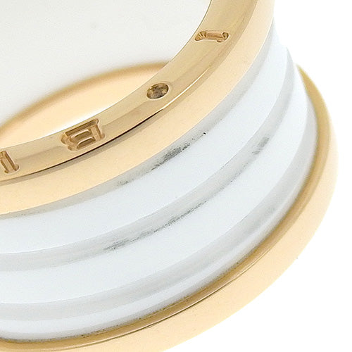 B-zero1 戒指,18K 玫瑰金,PG,白色陶瓷,配饰,珠宝,B-zero1
