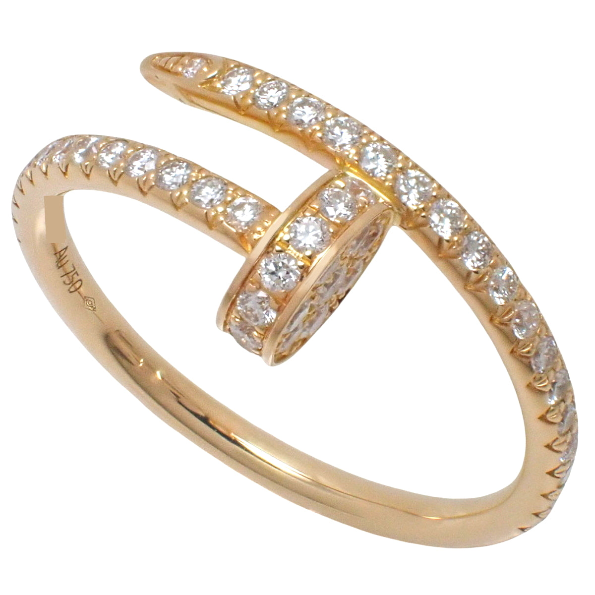 Juste un Clou diamond ring, small model, diamond, 18K pink gold, PG