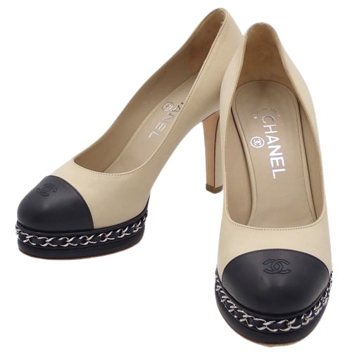 Coco Mark Chain Pumps, Size 36 1/2C High Heels