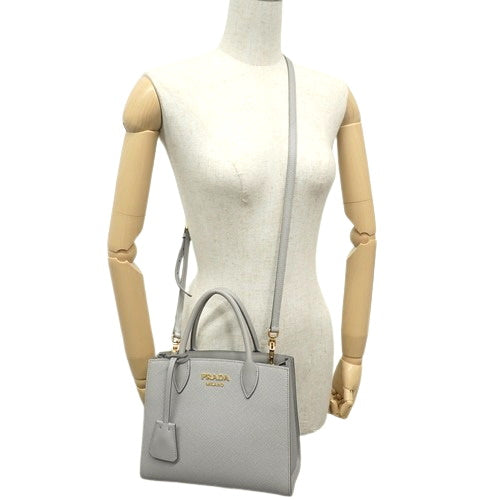 2-way handbag, saffiano leather, SAFFIANO CUIR+C NUBE+NERO, 1BA284, shoulder bag, tote bag.