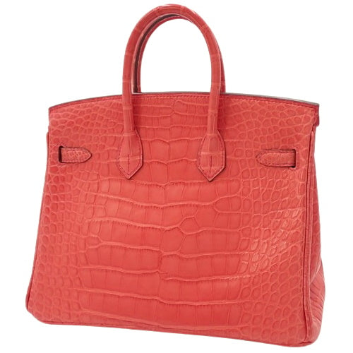 バーキン 25 アリゲーターマット パラジウム金具 クロコダイル ブーゲンビリア シルバー金具 □O刻印