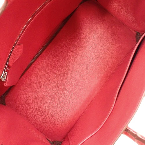 バーキン 25 アリゲーターマット パラジウム金具 クロコダイル ブーゲンビリア シルバー金具 □O刻印