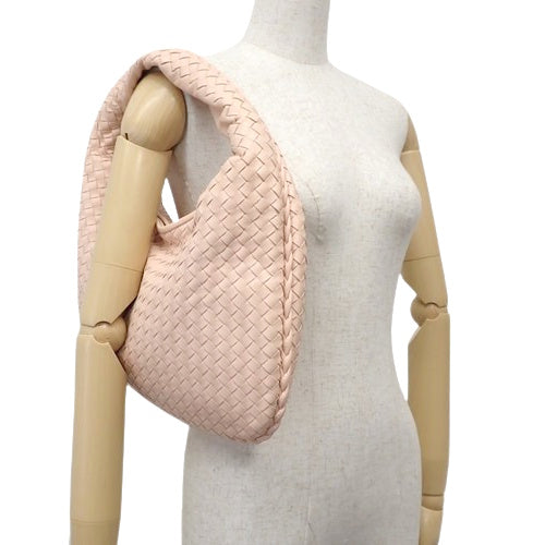Intrecciato one-shoulder leather hobo bag